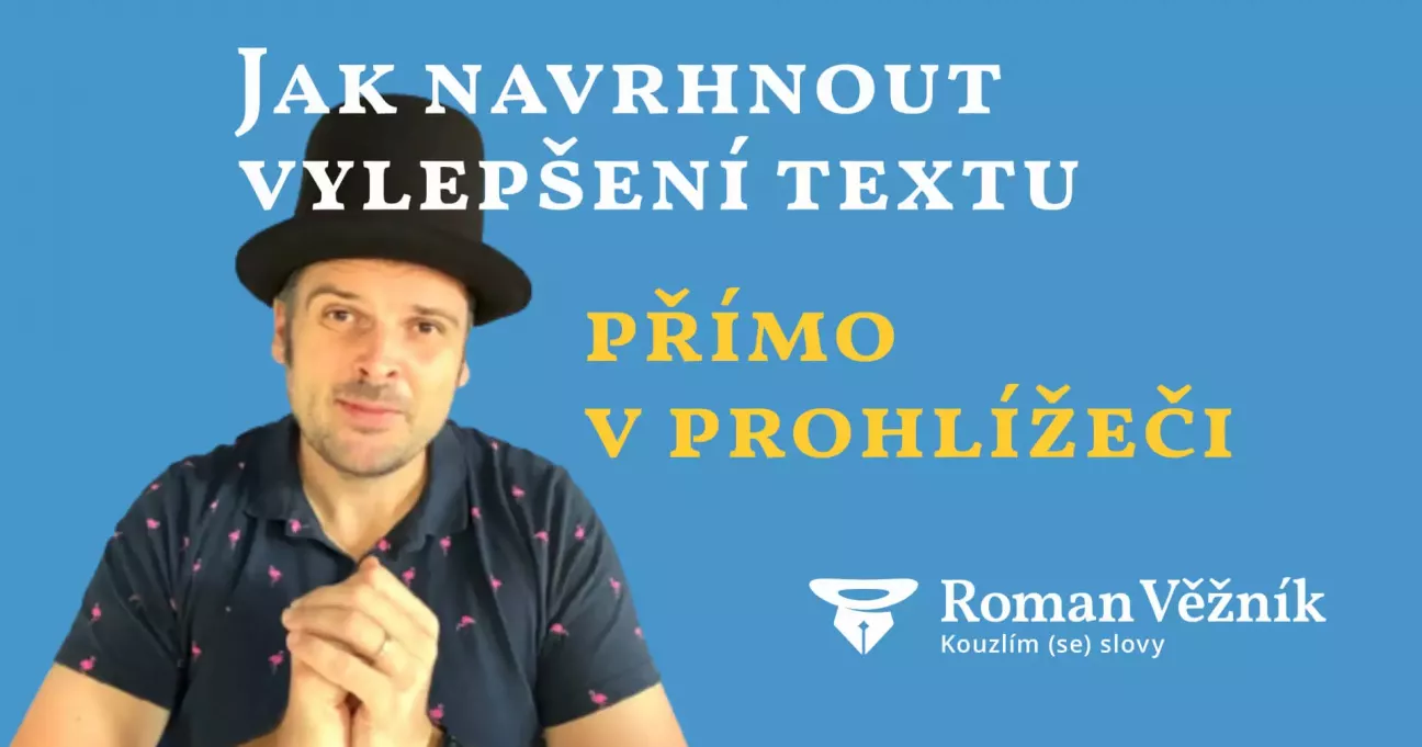 Jak upravit text v prohlížeči?